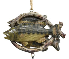 Fishing Marine Freshwater Striped Bass Fish Hanging Mobile Wind Chime Decorative-5