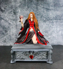 Caja decorativa de joyería con cáliz de sangre de vampiro gótica de luna de sangre-1
