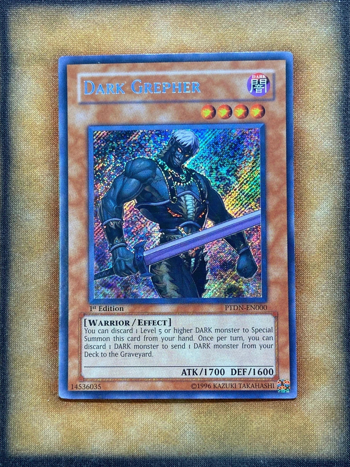 Yugioh Dark Grepher PTDN-EN000 Secret Rare 1st Ed MP (#1)