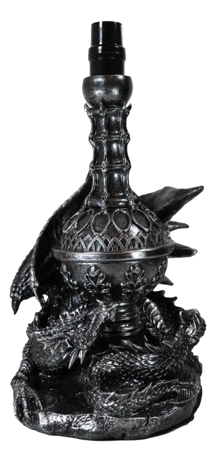 Climbing Gothic Dragon Desktop Table Lamp Statue Decor With Shade 19"H-10