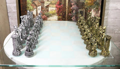 Royal Pet Cats Versus Dogs Chess Animal Character Pieces With Glass Board Set-8