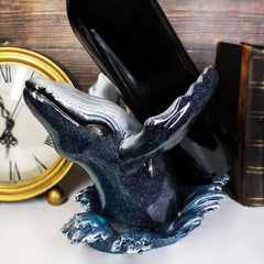 Nautical Ocean Marine Leaping Baleen Humpback Whale Wine Bottle Holder-2