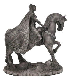 Celtic Moon Goddess Rhiannon Riding Horse in Arberth Clay Finish Figurine-8