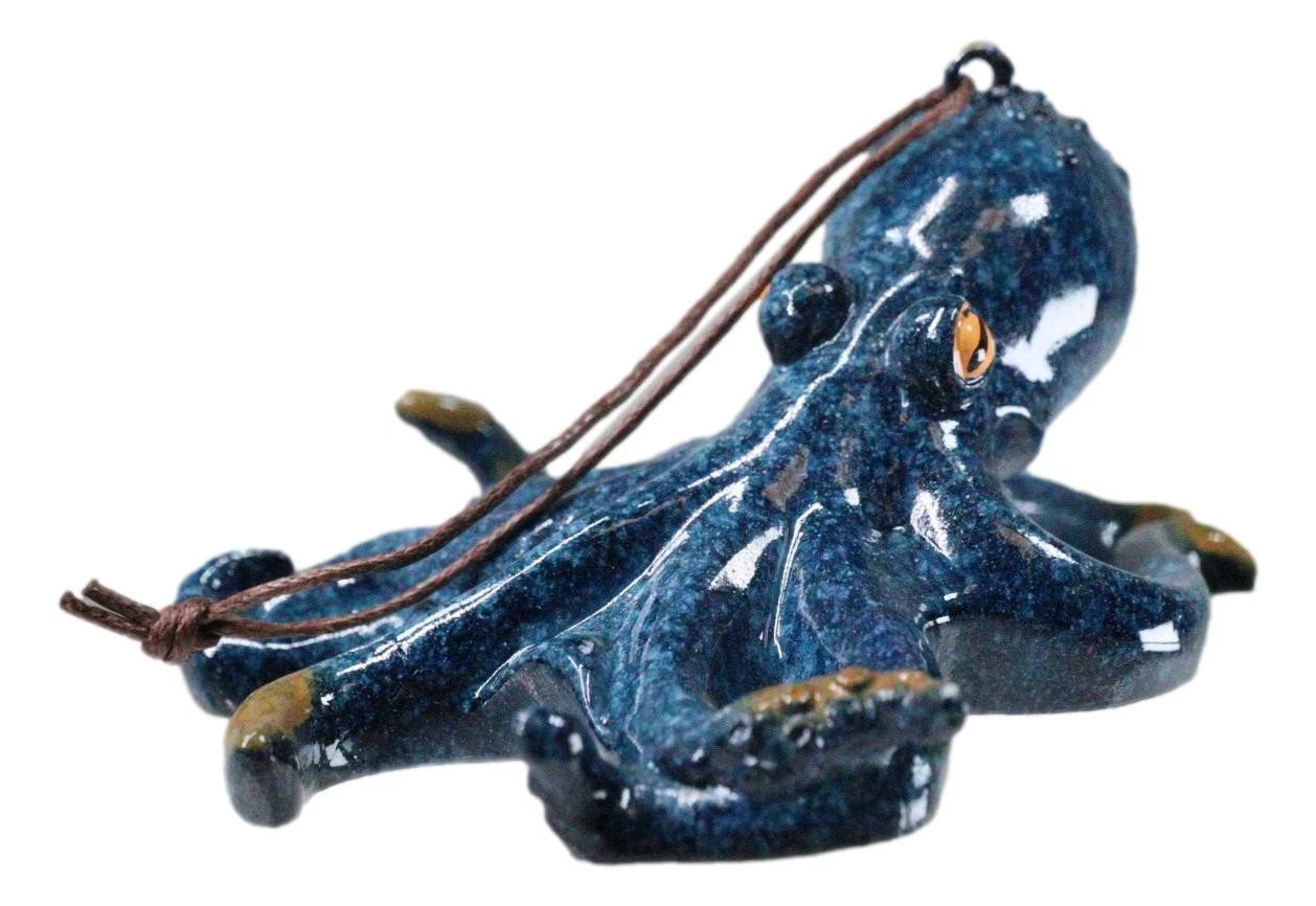 Set Of 6 Blue Giant Sea Octopus Ocean Marine Wall Hanging Decor Tree Ornaments-7