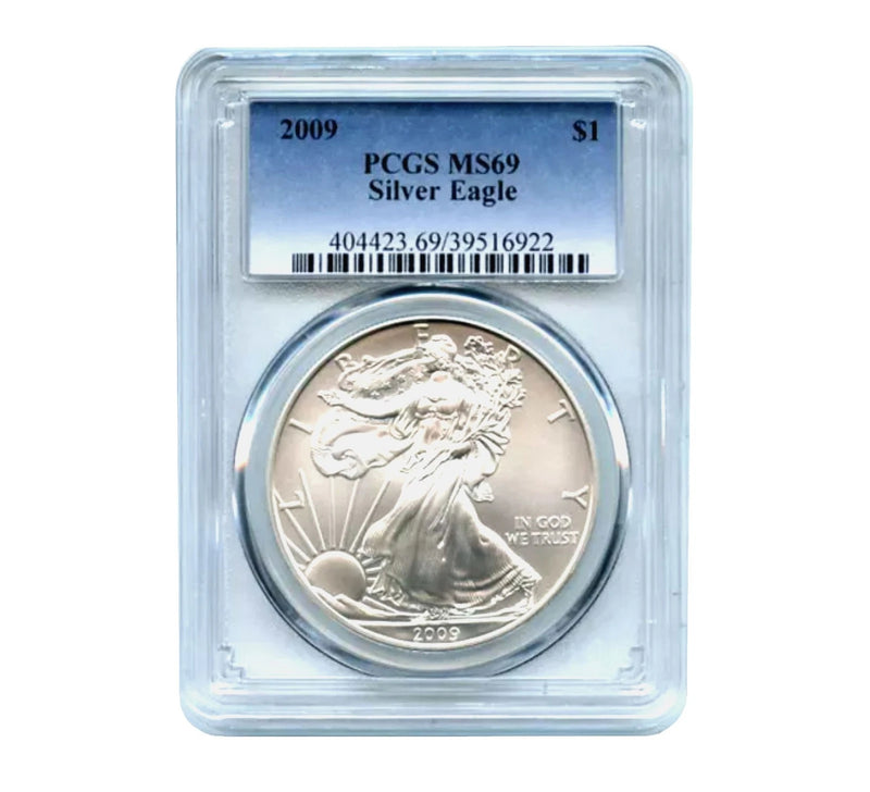 American Silver Eagle MS69 PCGS de $1 de 2009-1