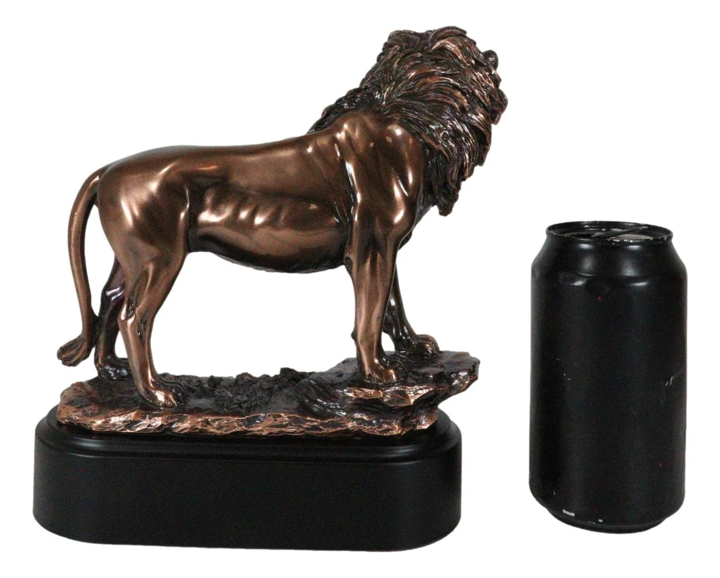 King Of The Jungle African Lion Pride Rock Scene Bronze Electroplated Figurine-9