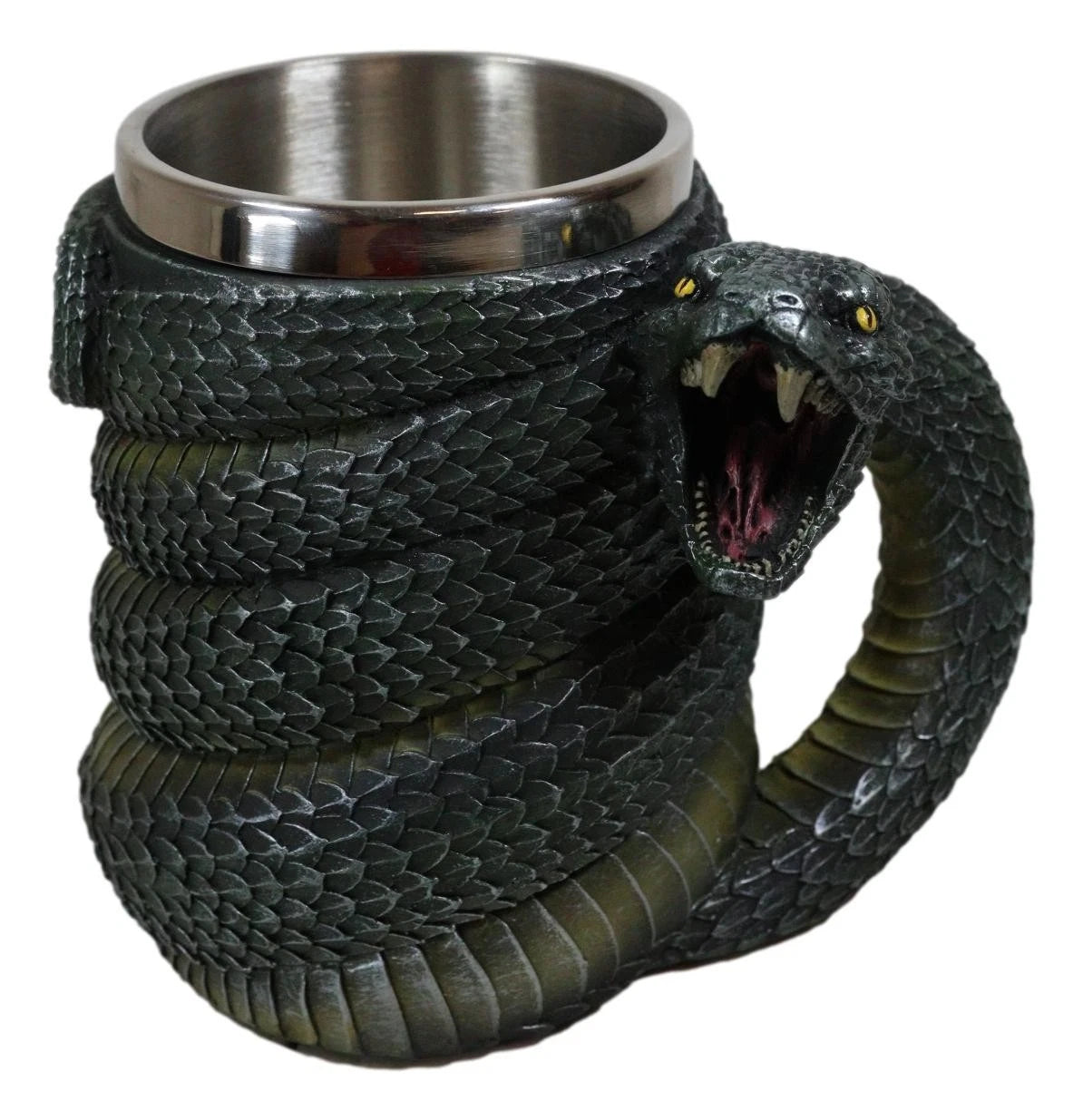 Realistic Ferocious Slithering Serpent Snake With Venomous Fangs Coffee Mug Cup-8
