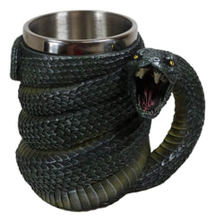 Realistic Ferocious Slithering Serpent Snake With Venomous Fangs Coffee Mug Cup-8