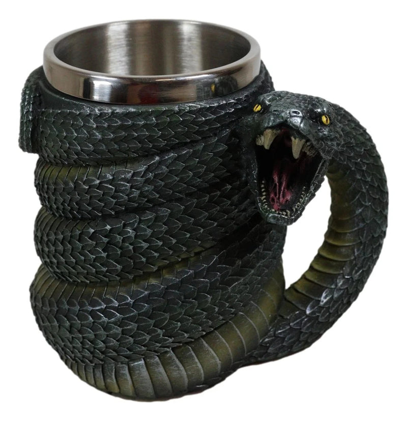 Realistic Ferocious Slithering Serpent Snake With Venomous Fangs Coffee Mug Cup-8
