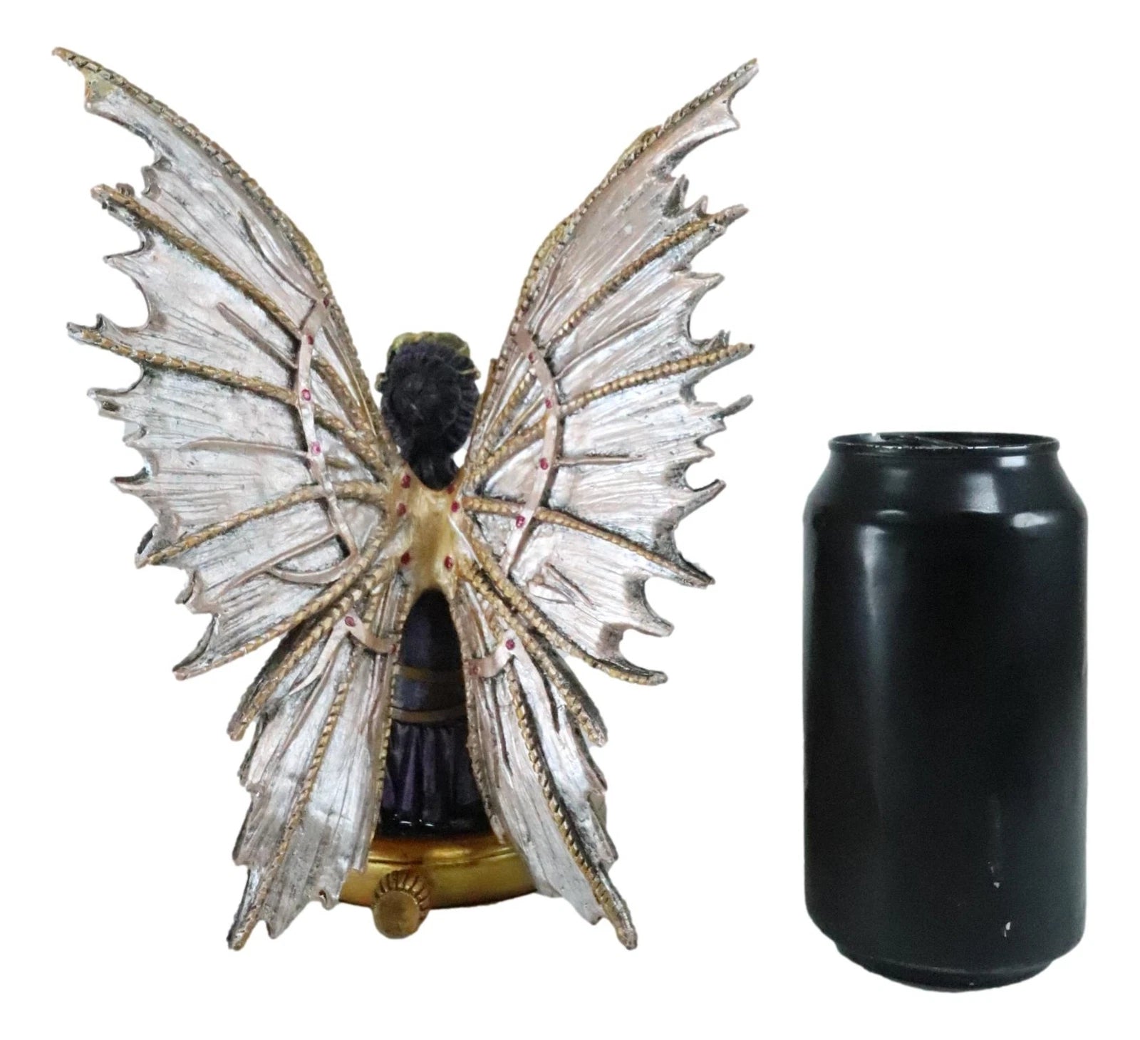Steampunk Air Force Pilot Assassin Fairy Sitting On Time Warp Machine Figurine-7