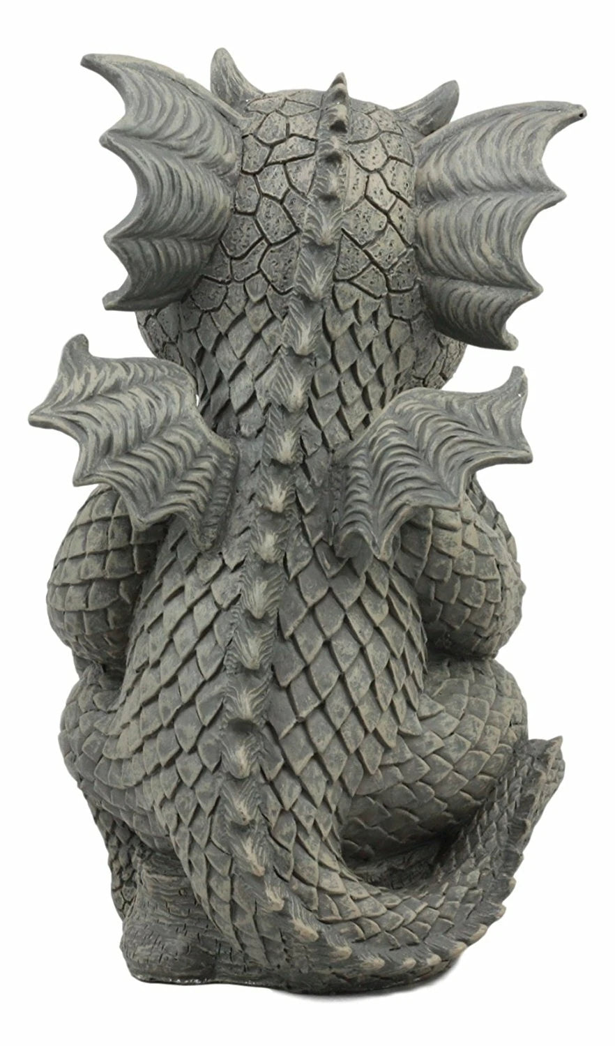 The Thinker Whimsical Garden Dragon Statue 10"H Cute Baby Dragon Winking Eye-6
