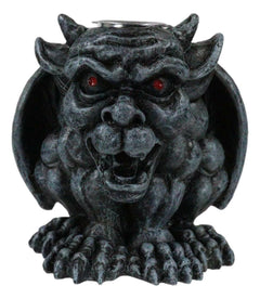 Crouching Gothic Horned Devil Chimera Gargoyle Backflow Incense Cone Burner-8