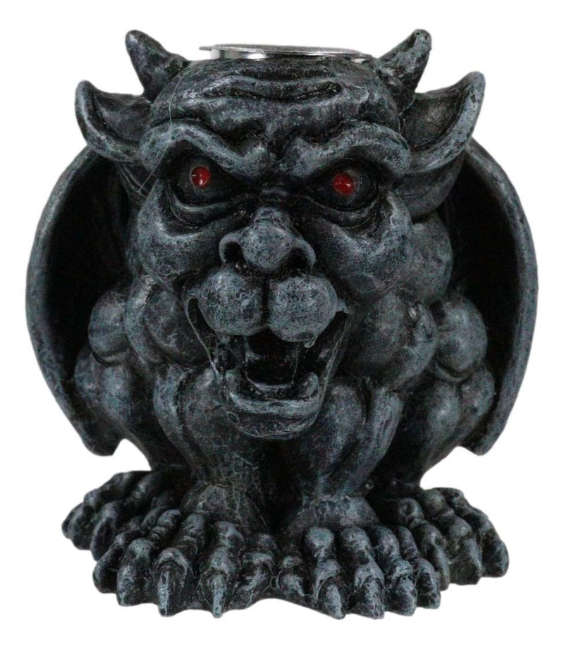 Crouching Gothic Horned Devil Chimera Gargoyle Backflow Incense Cone Burner-8