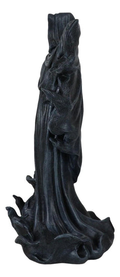 The Dark Lord Boogeyman Black Death Grim Reaper With Raven Crows Figurine-6