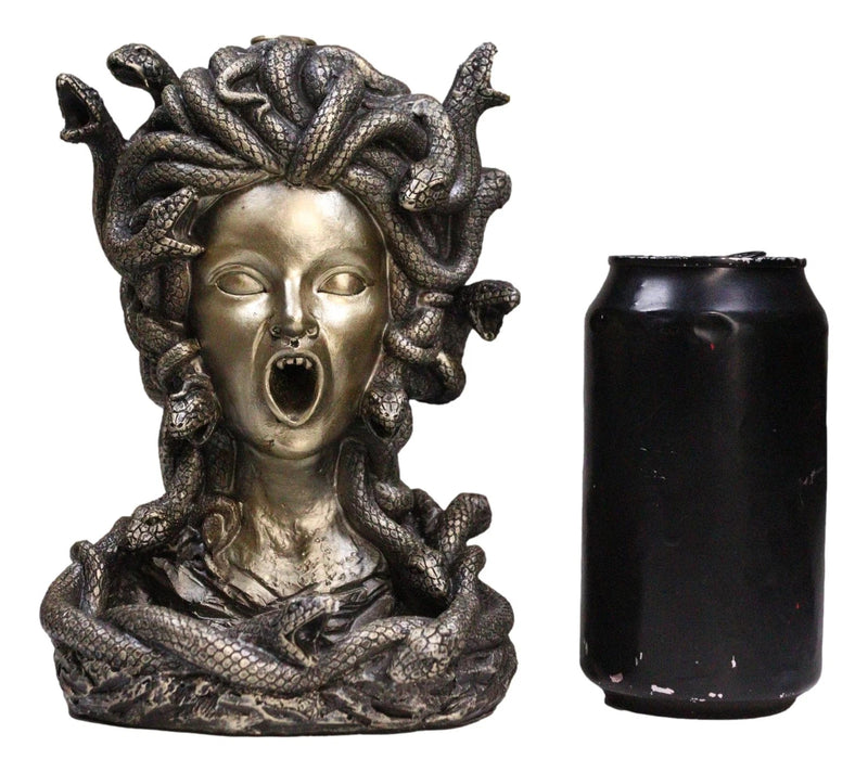 Greek Goddess Medusa with Snake Hairs Backflow Incense Cone Burner Figurine-8