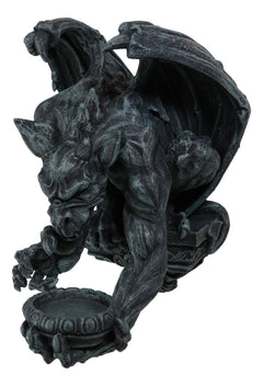Gargoyle Candle Holder, 12"H Gothic Wall Sconce Sculpture Plaque, Fantasy Home Decor for Mantle, Wall, Garden, or Indoor Display-7