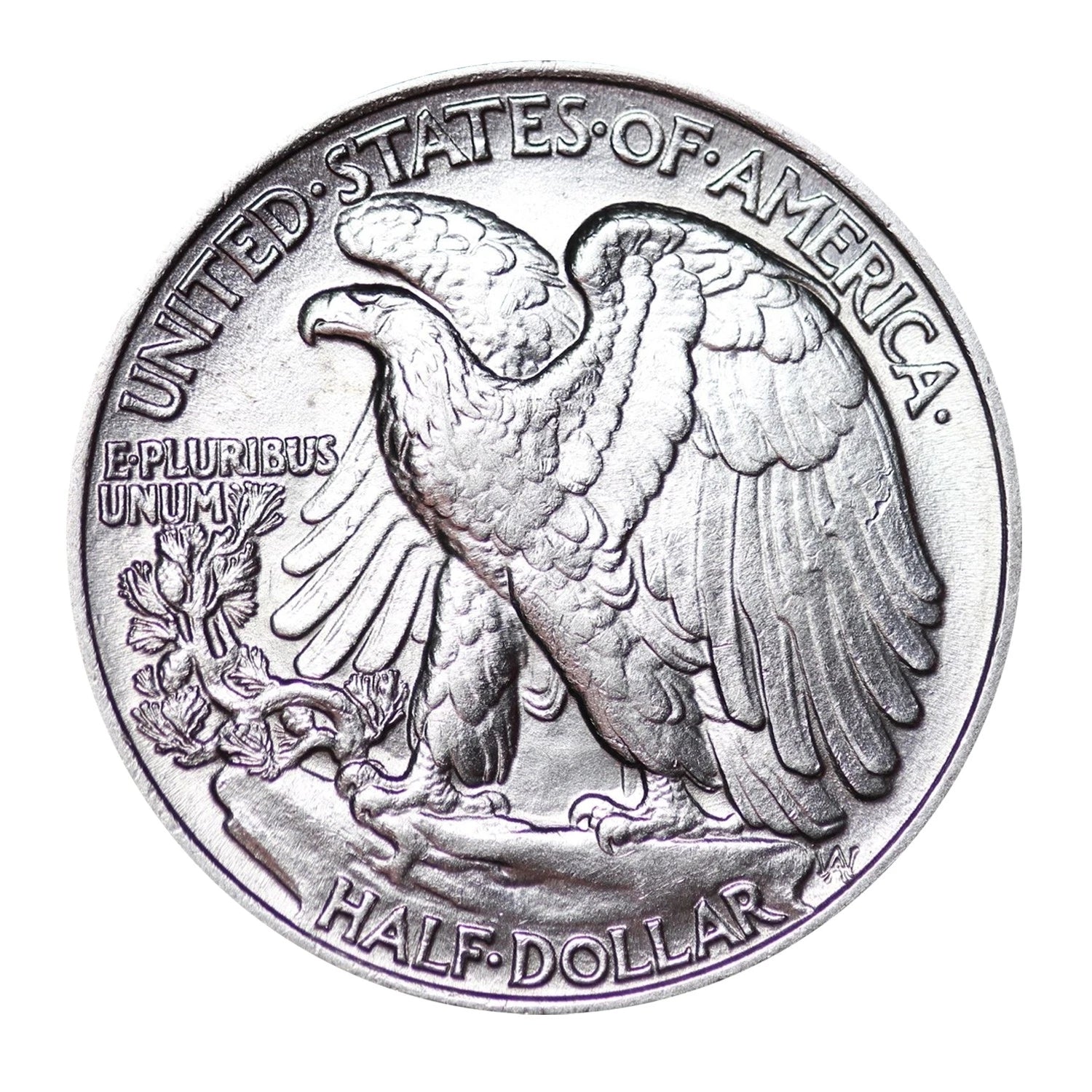 Moneda de medio dólar Walking Liberty de plata al 90 % brillante sin circular BU con fecha aleatoria-3