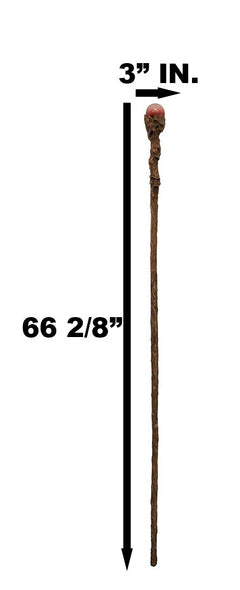 Twisted Tree Whispering Ghosts Skull Decorative 67"L Prop Cosplay Staff Cane-7
