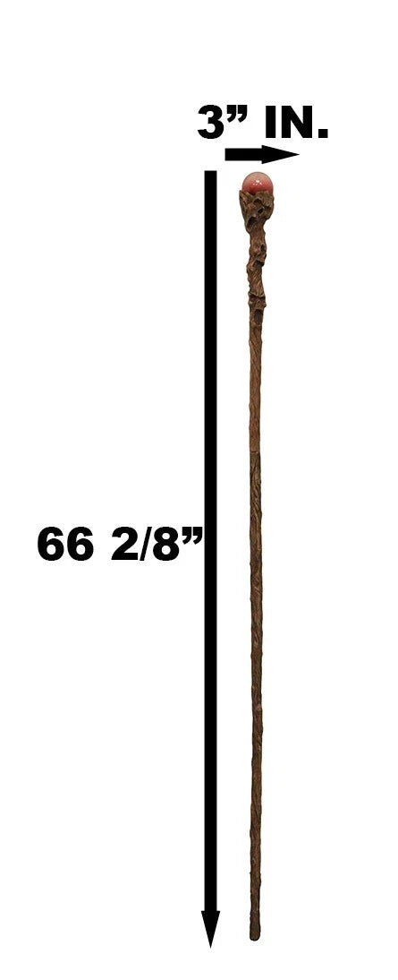 Twisted Tree Whispering Ghosts Skull Decorative 67"L Prop Cosplay Staff Cane-7