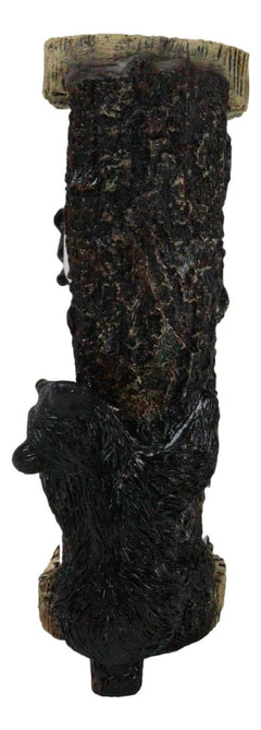 Rustic Adorable Forest Black Bear Cubs Climbing On Tree Sand Timer Figurine-4