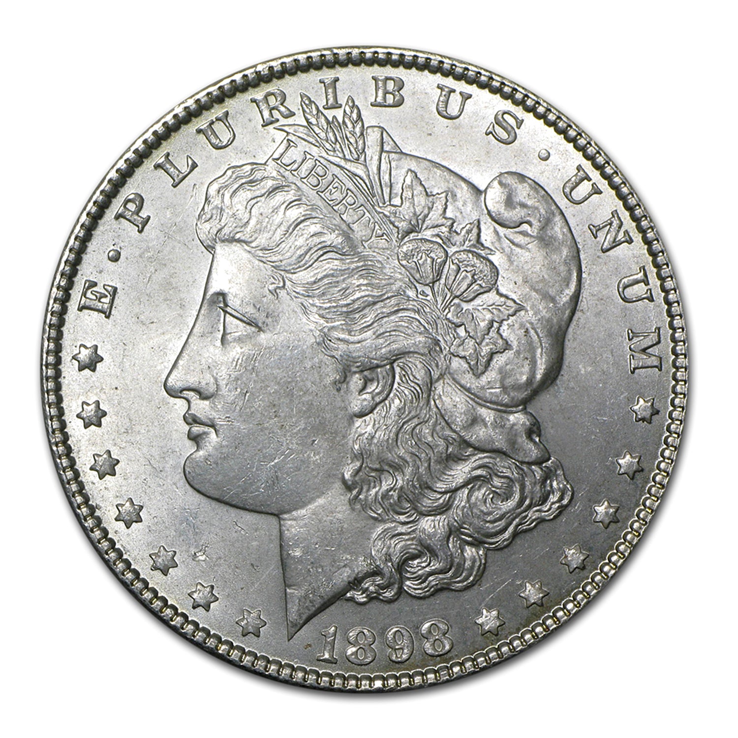 1898 P Morgan Silver Dollar $1 Brilliant Uncirculated BU 90% Silver