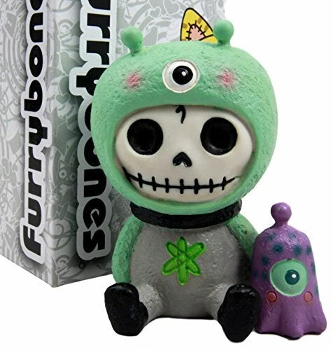 Furry Bones ET Zog Alien Skeleton Monster Collectible Figurine 3.25"H-4