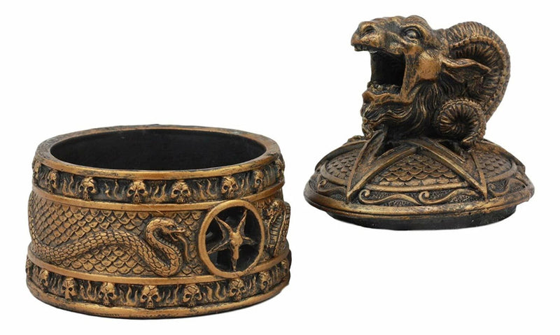Baphomet Backflow Incense Cone Burner Trinket Jewelry Box-8