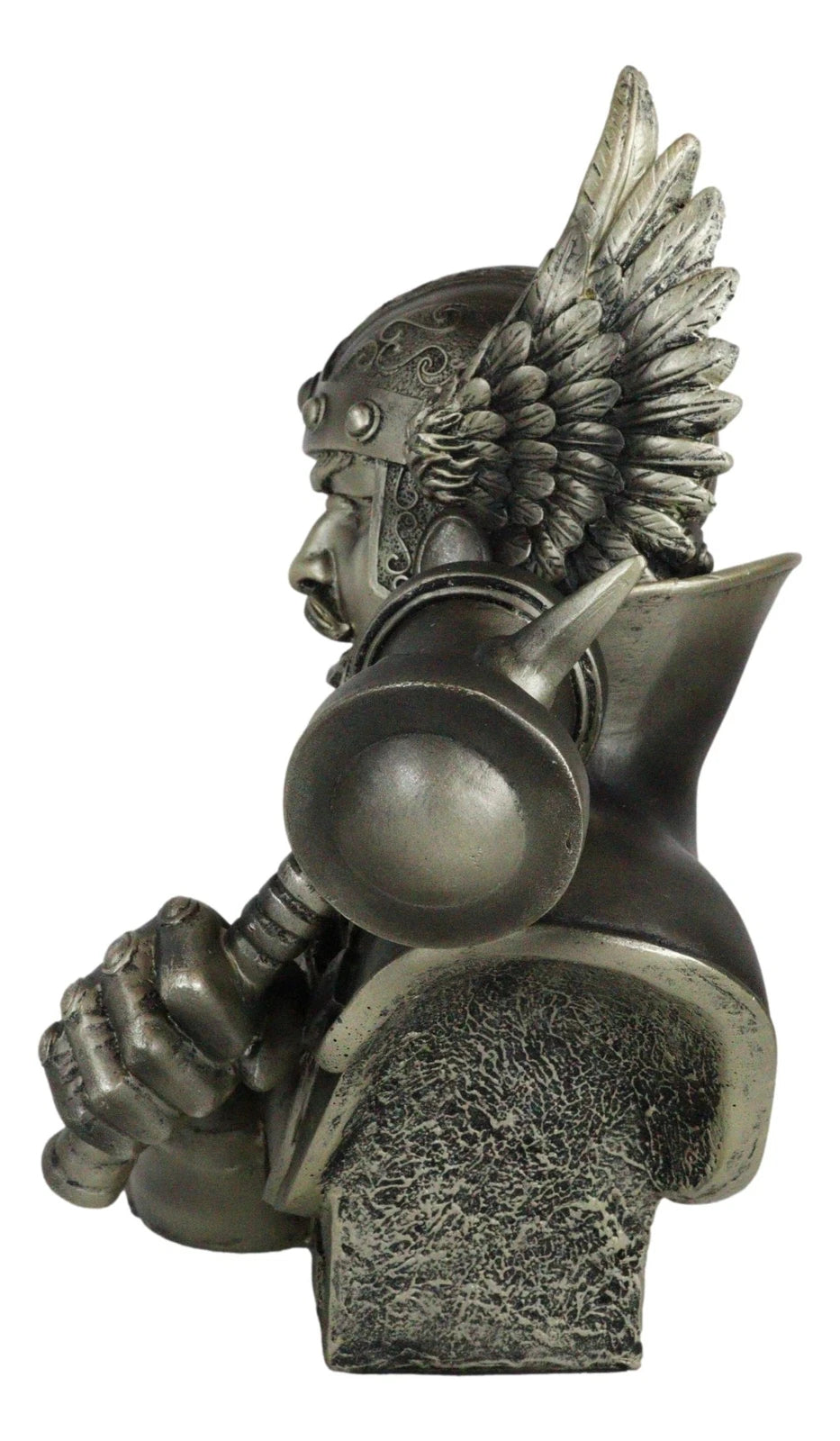 Large Thor Odinson Wielding Mjolnir Hammer Bust Statue 11" H Mythology-6