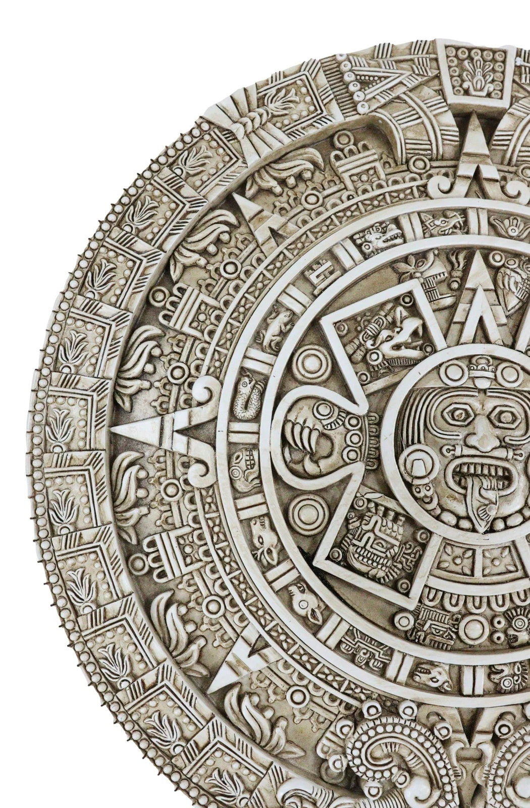 Aztec Maya Solar Sun Xiuhpohualli & Tonalpohualli Wall Calendar Plaque Figurine-7