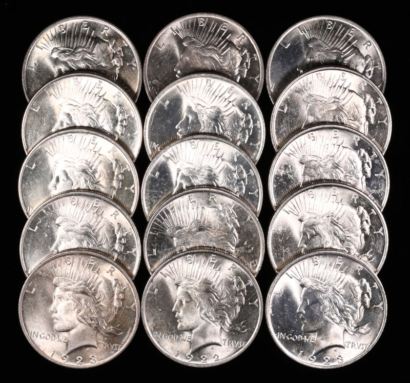 Dólares de Plata de la Paz Brillantes Sin Circular-2