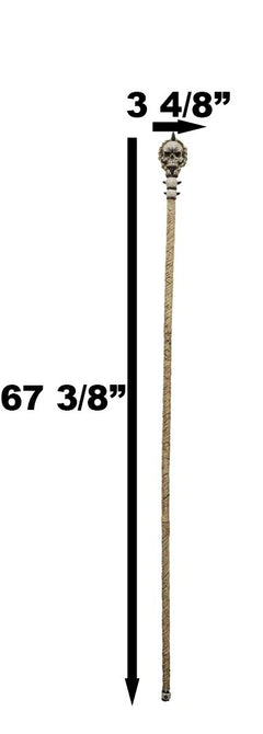 Gothic Vertebrae Bone Skull Decorative 67"L Prop Cosplay Staff Swagger Cane-8