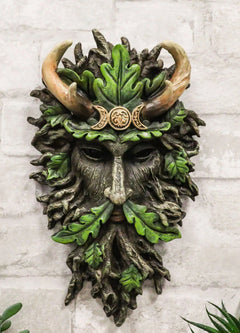 Antler King Crown Celtic Greenman Wicca Triple Moon Tree Ent Wall Decor Plaque-1