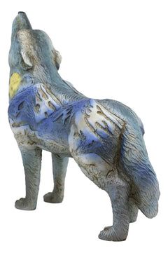 Colección de figuras tótem tribales nativas de Moon Mountain, lobo aullador, espíritu, 15 cm de largo-8