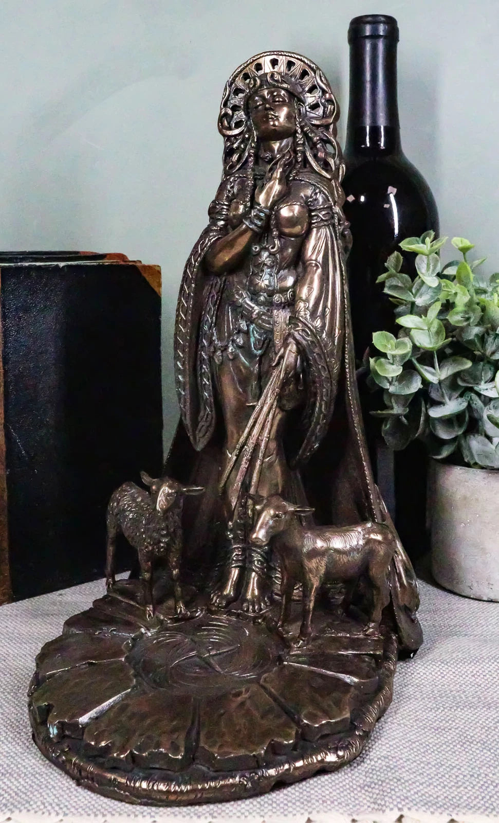 Celtic Goddess of Fire Brigid Statue Patroness Of Hope Poetry Livestock Healing-3