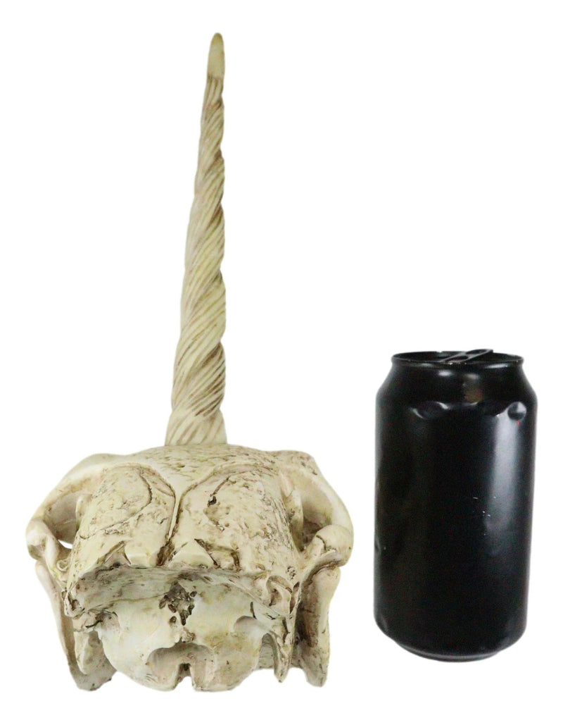 Fossil Unicorn Skull Rare Mythical Phantom Creature Skeleton Figurine-8