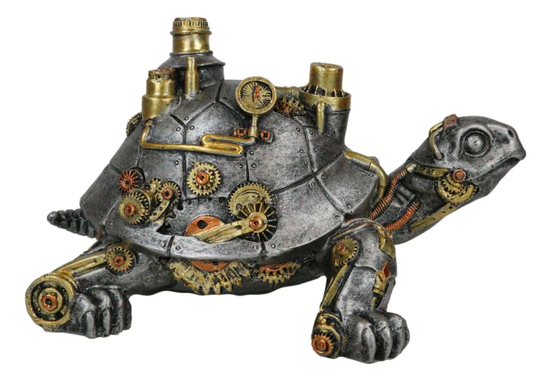 Victorian Steam Age Nautical Steampunk Geared Bionic Turtle Tortoise Figurine-8