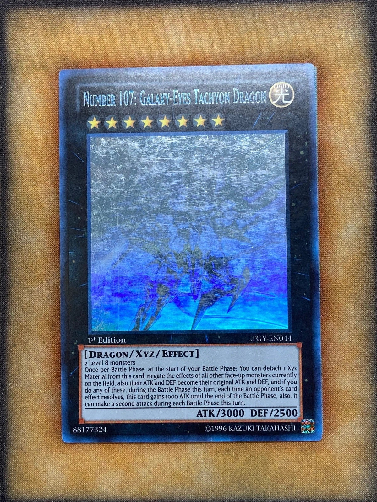 Yugioh Number 107: Galaxy-Eyes Tachyon Dragon LTGY-EN044 Ghost Rare 1st Ed LP