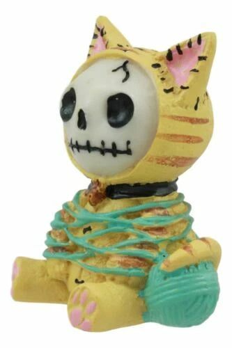 Furrybones Tabby Mao Mao Entangled With Yarn Kitty Cat Skeleton Figurine 2.5"H-9