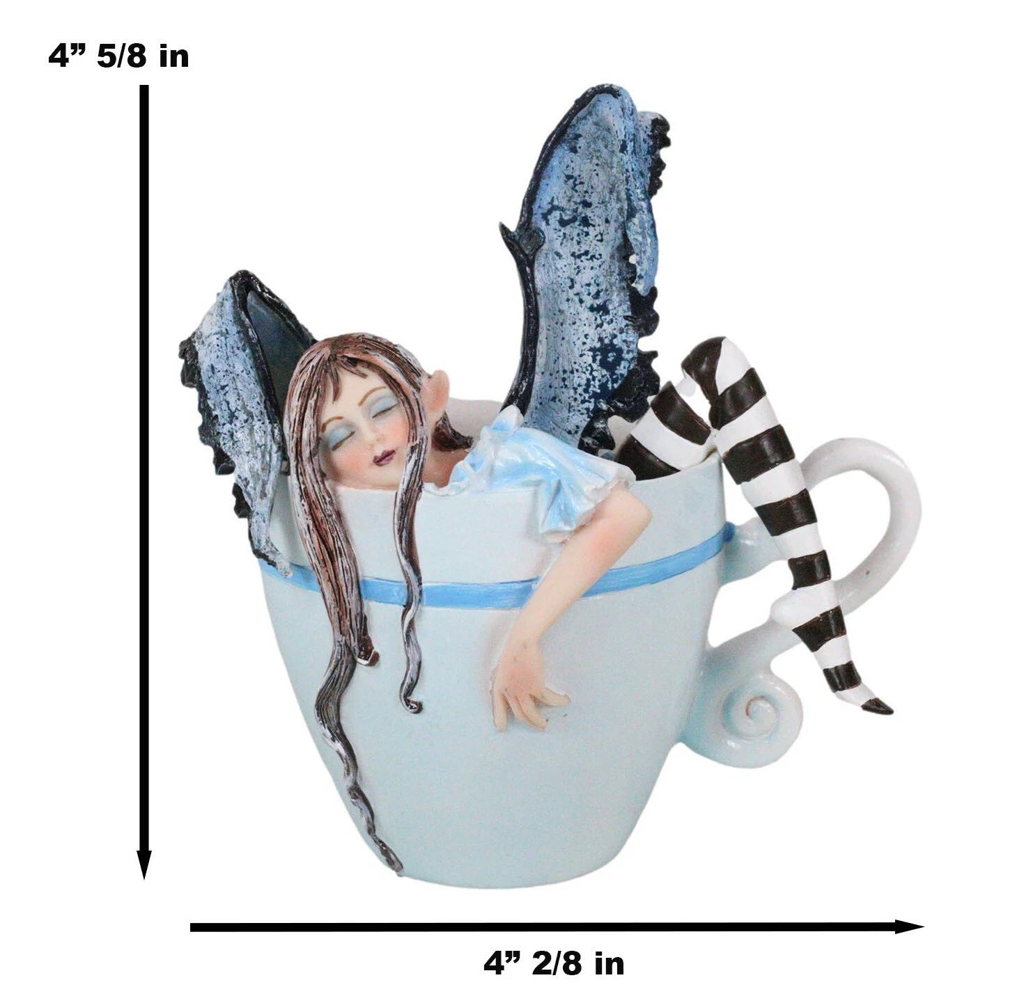 Amy Brown Teacup Latte Coffee Drunk Whimsical Fairy Figurine 5"H-8