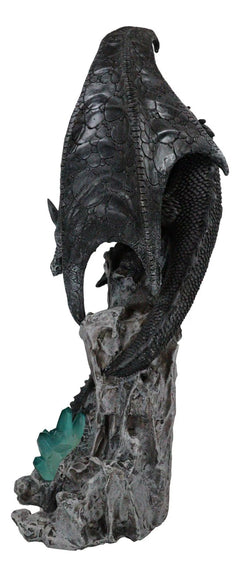 Large Euranius Drake Elder Dragon Guarding LED Light Crystal Elements Statue-5