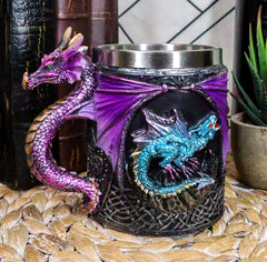 Conception Blue Fire Purple Dragon Beer Stein Tankard Coffee Cup Mug 12oz-1