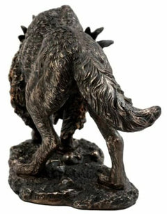 Viking Norse Mythology Fenrir Statue 8.25"L Vánagandr Giant Wolf Figurine-6