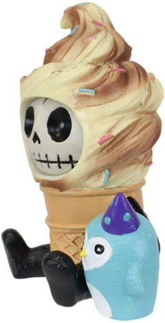 Furry Bones Sweet Tooth Ice Cream Swirl On Sugar Cone Skeleton Figurine-4