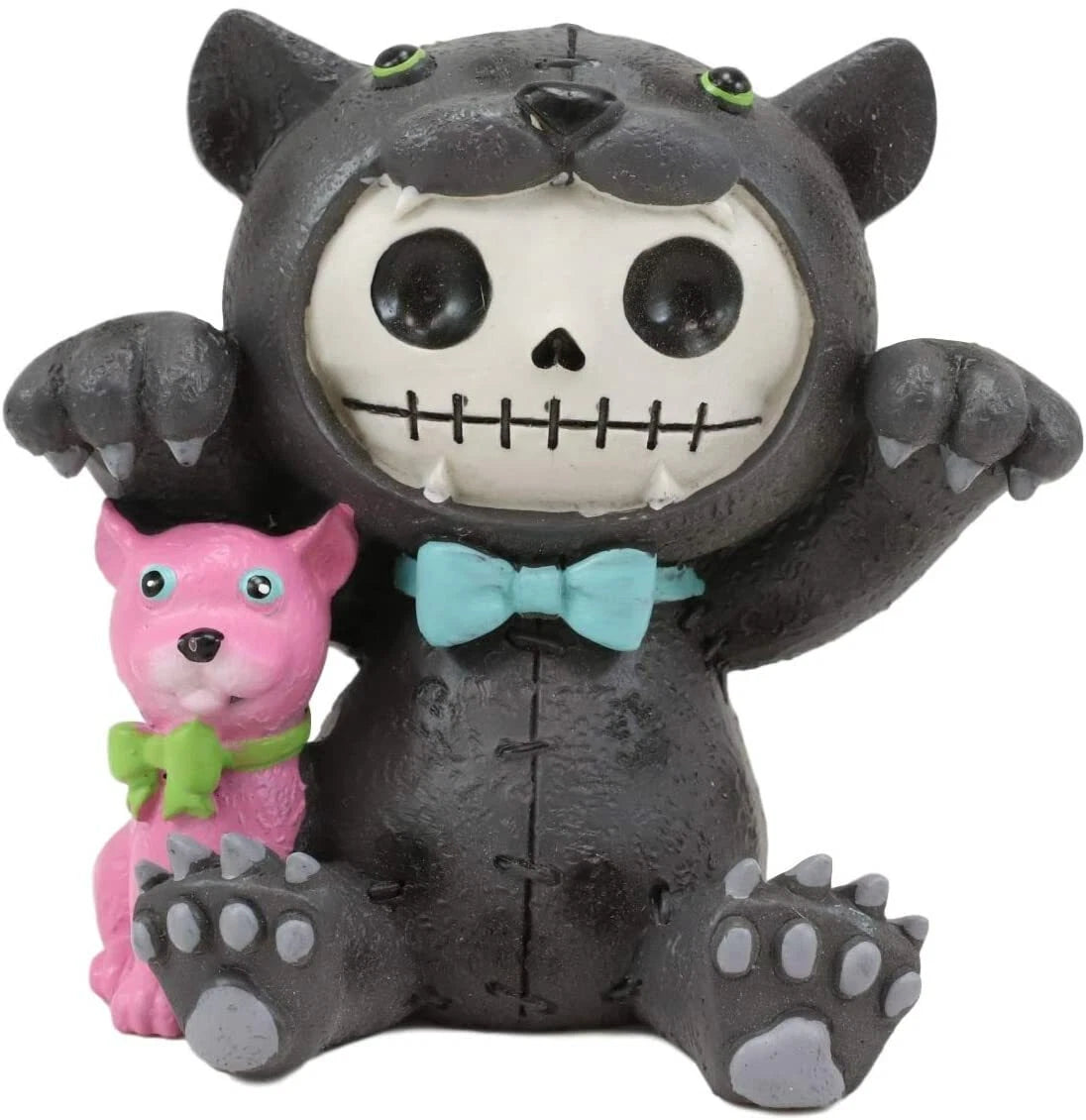 Larger Furry Bones Bagheera & Pink Panther Skeleton Figurine 3.5" Tall-4