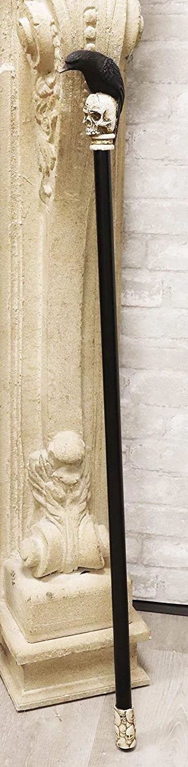 Dark Raven Crow On Skull Walking Cane Ghosts Of Silent Hill Resin Fiber Glass-8