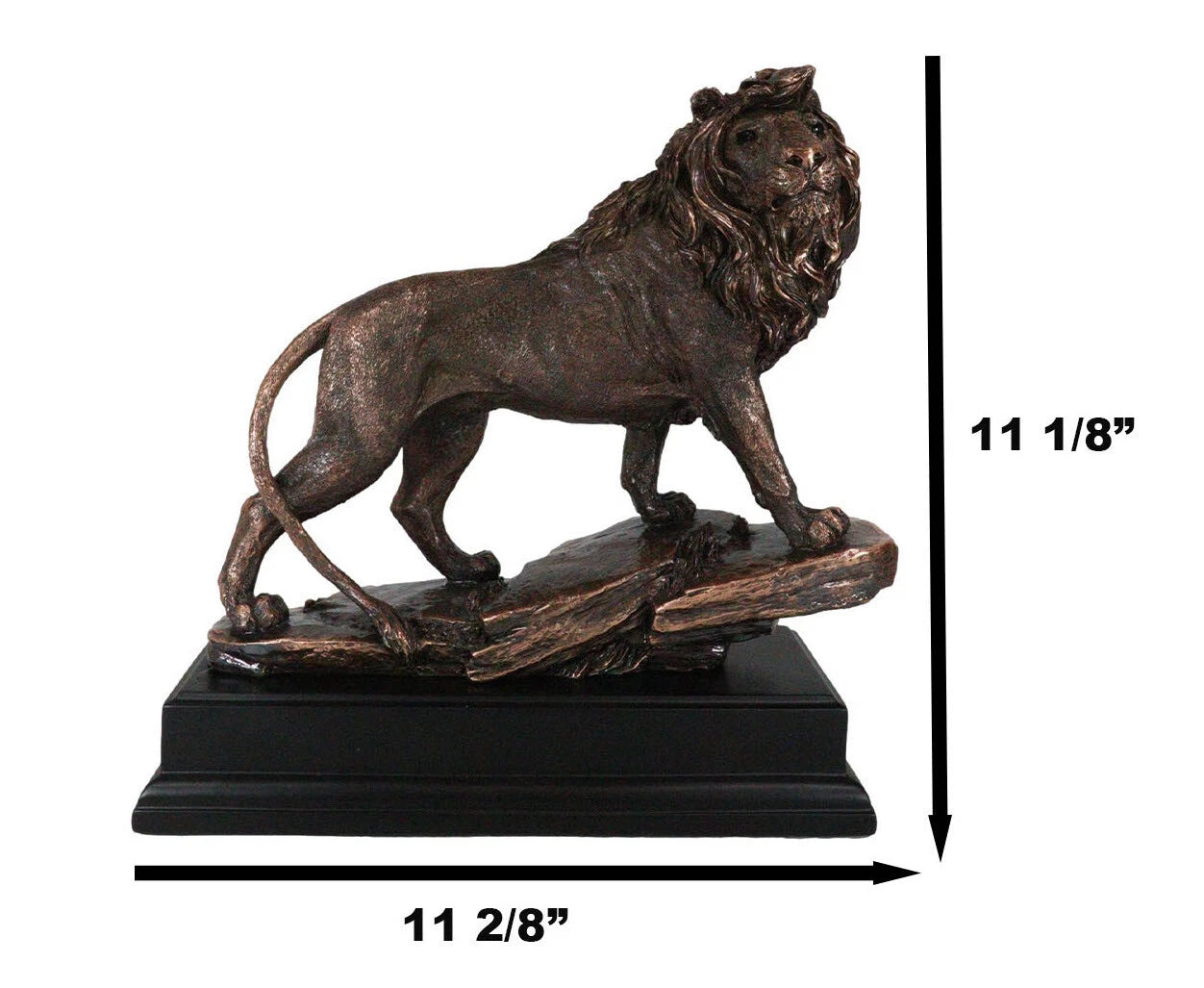 Figura de bronce electrochapada del león africano del rey de la selva en la Roca del Orgullo-8