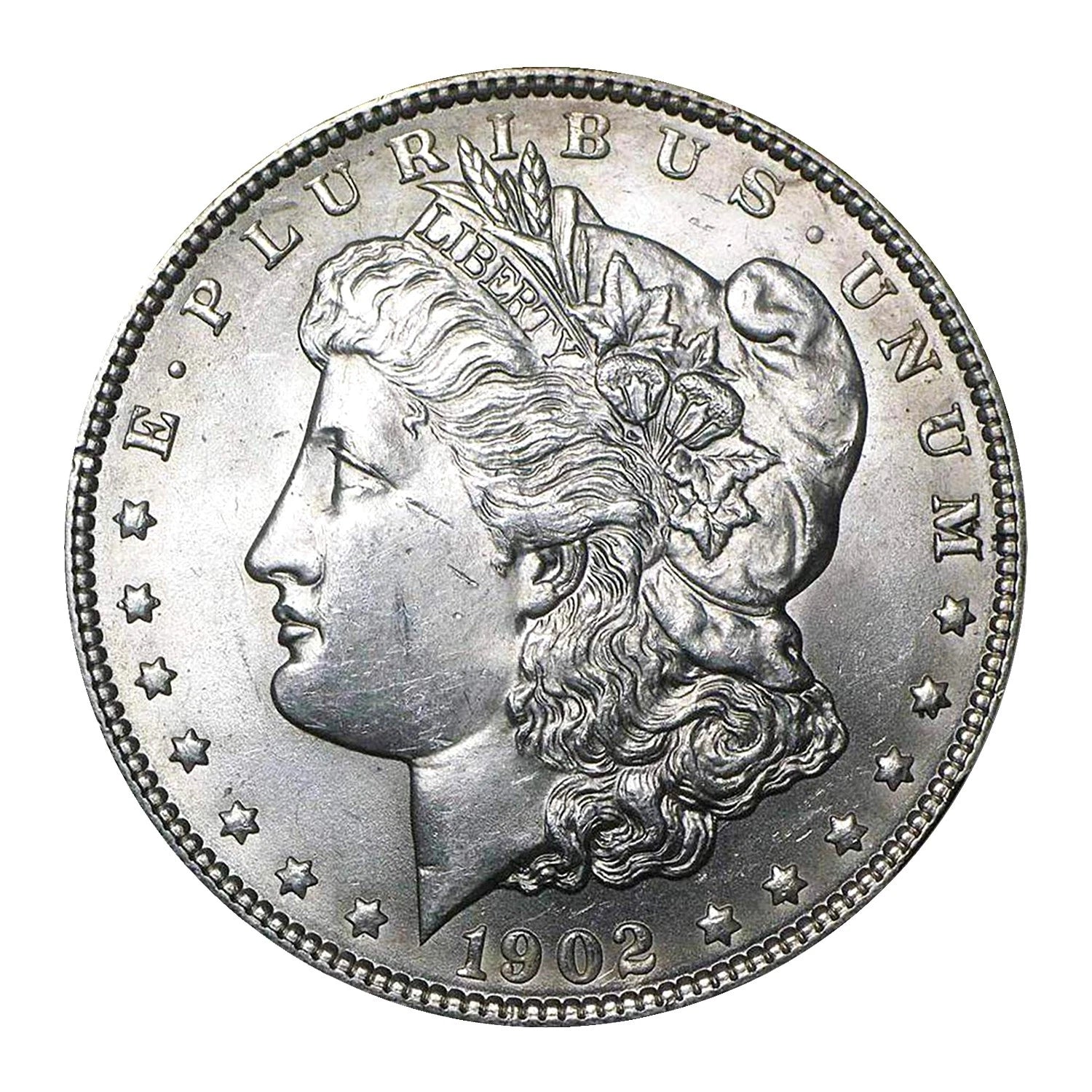 1902 P Morgan Silver Dollar $1 Brilliant Uncirculated BU 90% Silver-2