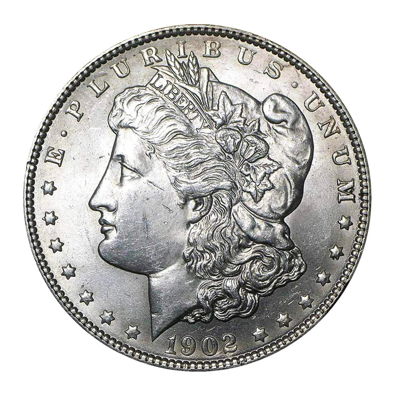 1902 P Morgan Silver Dollar $1 Brilliant Uncirculated BU 90% Silver-2