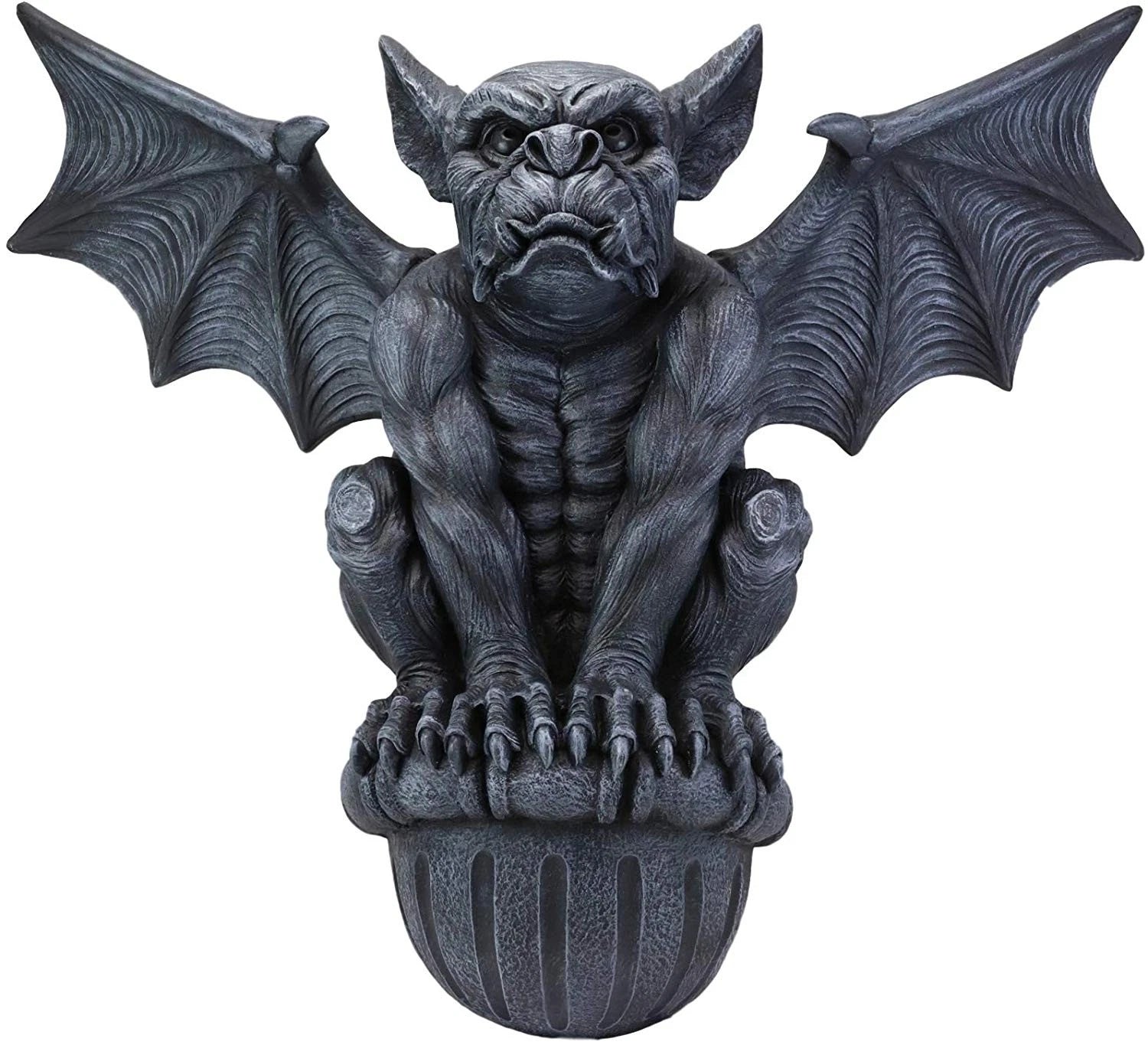 Gargoyle Wall Sculpture, 20"W Large Gothic Winged Gargoyle Hanging Decor for Indoor or Outdoor, Mantle, Garden, Patio, or Fantasy Home Display-8