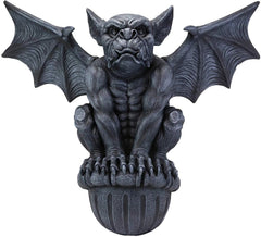 Gargoyle Wall Sculpture, 20"W Large Gothic Winged Gargoyle Hanging Decor for Indoor or Outdoor, Mantle, Garden, Patio, or Fantasy Home Display-8